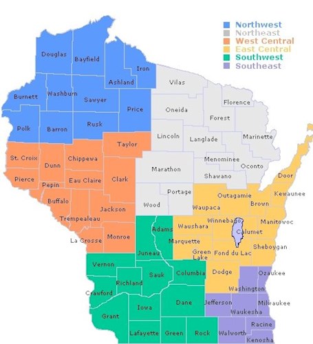 Wisconsin Emergency Management Regions