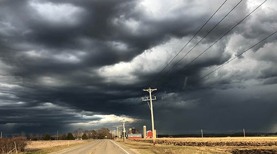 An intense storm blows through Wisconsin